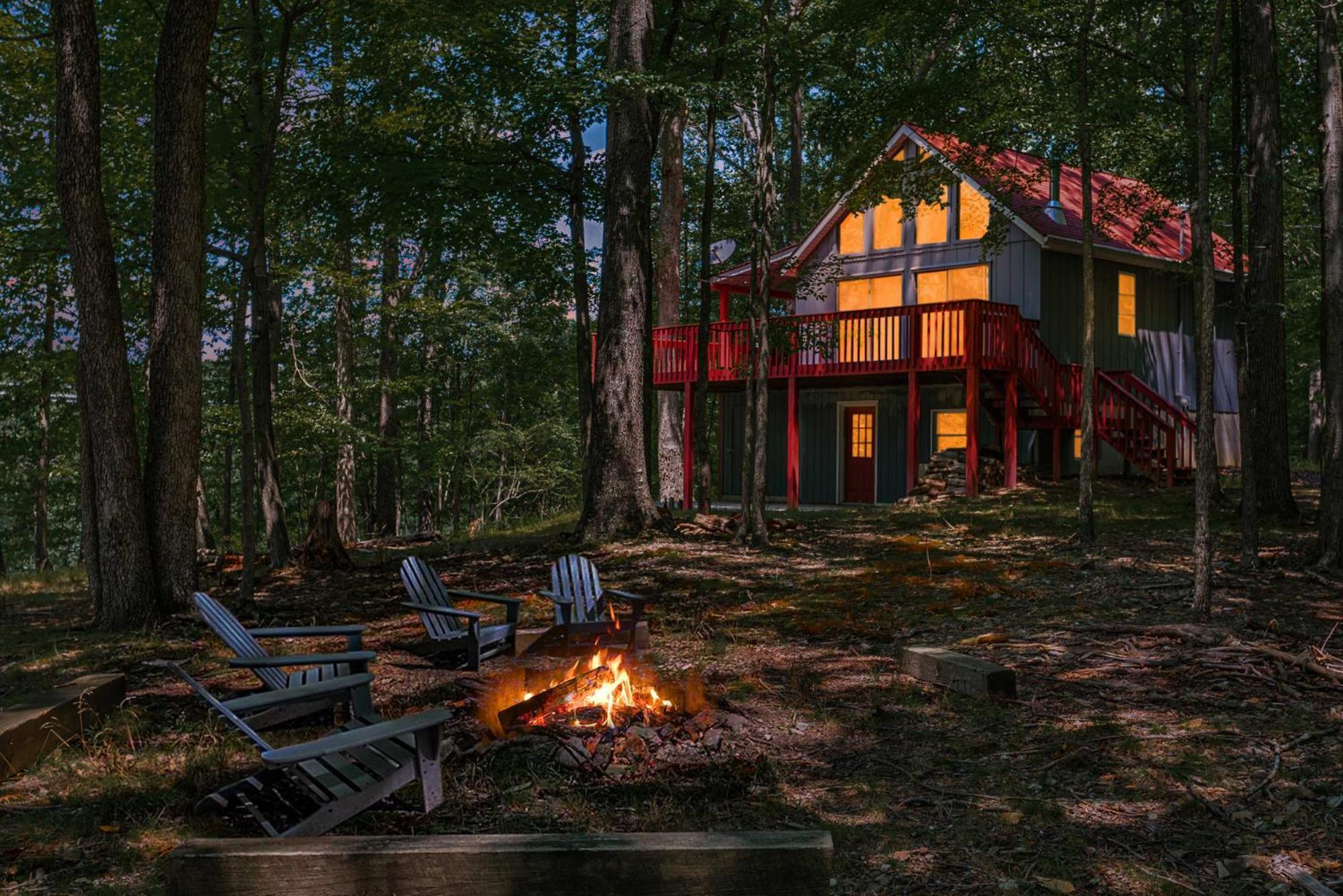 Hot Tub, Large Deck, Wifi, Fire Pit At Chalet Cabin Morton Grove Extérieur photo